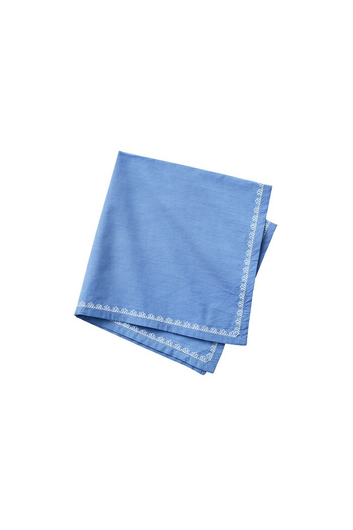 【即日発送／送料無料】fog linen work(フォグリネンワーク)コットン プリヤ ハンカチ ブルーfhh101-7683　【 北海道も送料無料 】【クーポン対象外】