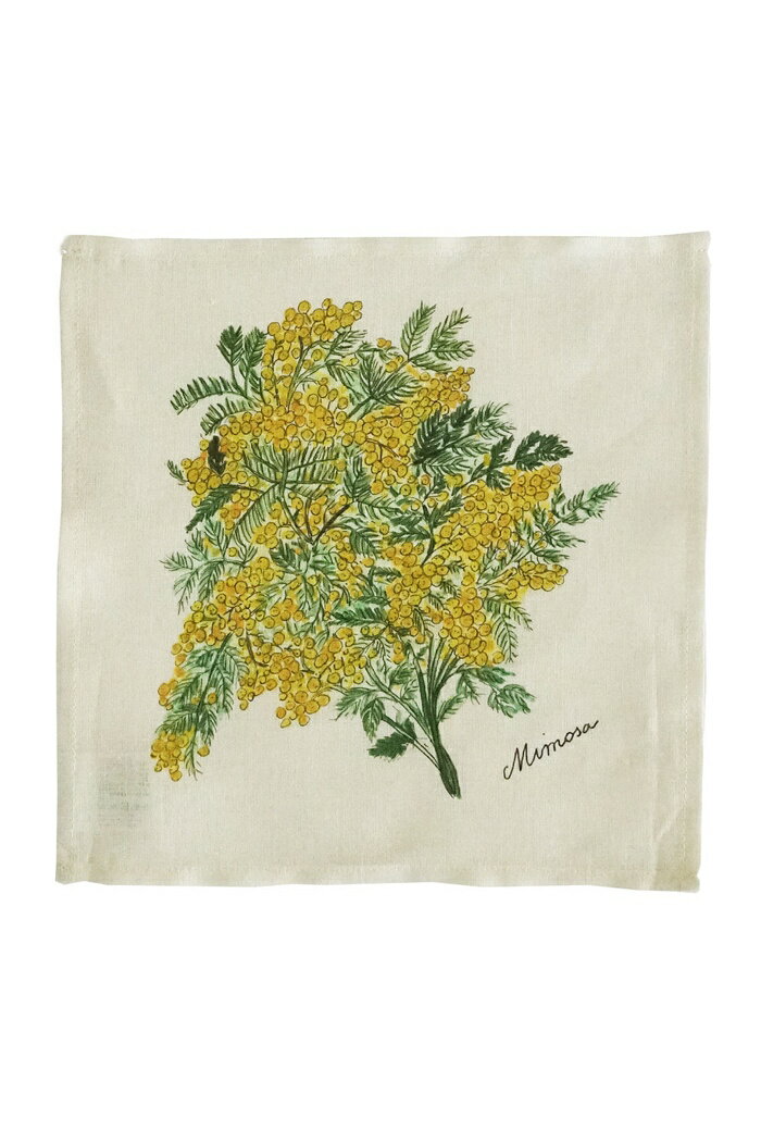 【送料無料】fog linen work(フォグリネンワーク)ミニハンカチ ISABELLE BOINOT No.3 ミモザLIB126-03【 北海道も送料無料 】