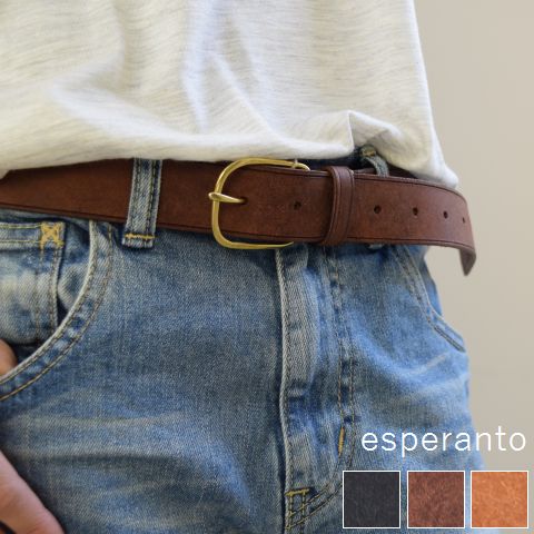 5/21(Tue)13:59まで　　esperanto (エスペラント)BELT 3colormade in japanesp-6144