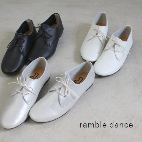 5/21(Tue)13:59まで　ramble dance（ランブルダンス）シュリンクレザー レースアップ シューズ 3color 3891 