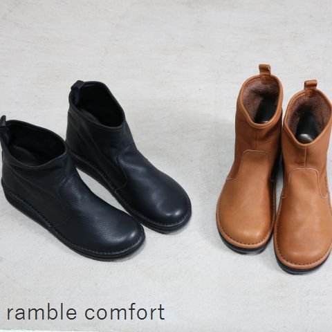 5/21(Tue)13:59まで　ramble comfort(ランブルコンフォート)シュリンク レザーブーツ 3color 373-73390 