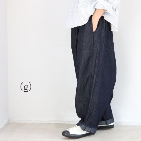 【予約商品 6月中旬頃入荷予定】 (g)グラムLIGHT DENIM SLOW PANTS made in Japan g-014【 北海道も送料無料 】