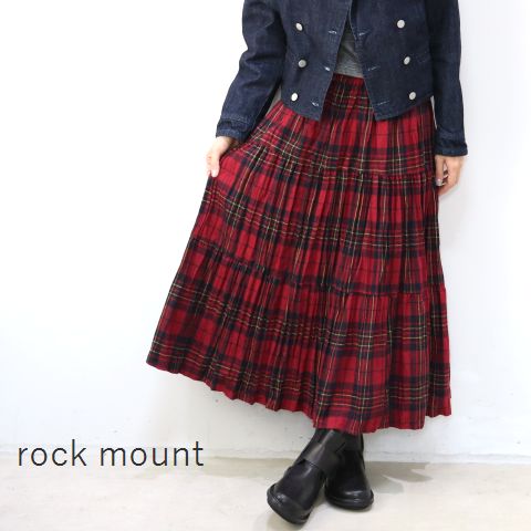 rockmount（ロックマウント）ウール クリンクル ロングスカートsp9948-red