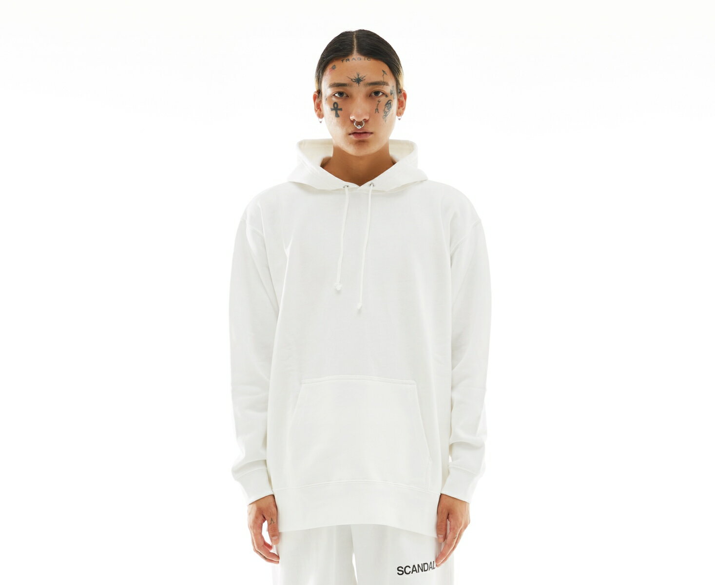 BACK PRINT LOGO HOODIE WHITE メンズ レディース ユニセックス