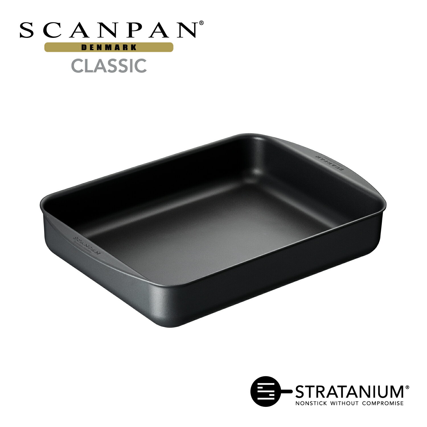 スキャンパン Classic シリーズ ロースティングパン 39x27cm ロースティングパン 四角 ロースター 大皿料理 環境に配慮 オーブン調理 ノンスティック 安全なフライパン フッ素加工 SCANPAN デンマーク STRATANIUM