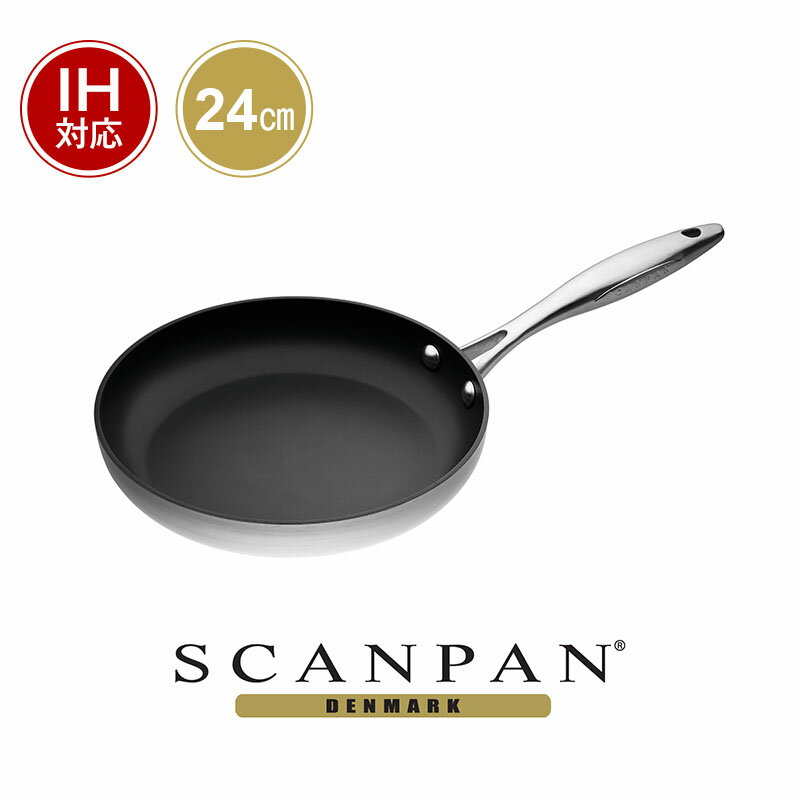 スキャンパン CTXシリーズ フライパン 24cm | SCANPAN スキャン パン 24センチ IH対応 ih 炒め 浅型 浅い ステンレス アルミ 高級 高品質 高耐久 くっつかない 熱が均等 pfoaフリー 安全 フッ素加工 環境にやさしい 人体に無害 エコ 人気 おすすめ