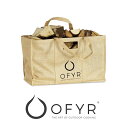 OFYR ロゴバック | オフィア 手提げ カバン 薪入れバック 72L firewood log wood bag 調理器具入れ 薪保管 薪持ち運び BBQ バーベキュー アウトドアクッキング 屋外調理 鉄板 プレート グリル 焼肉 直火 炭火 キャンプ スタイリッシュ ジュート(4)