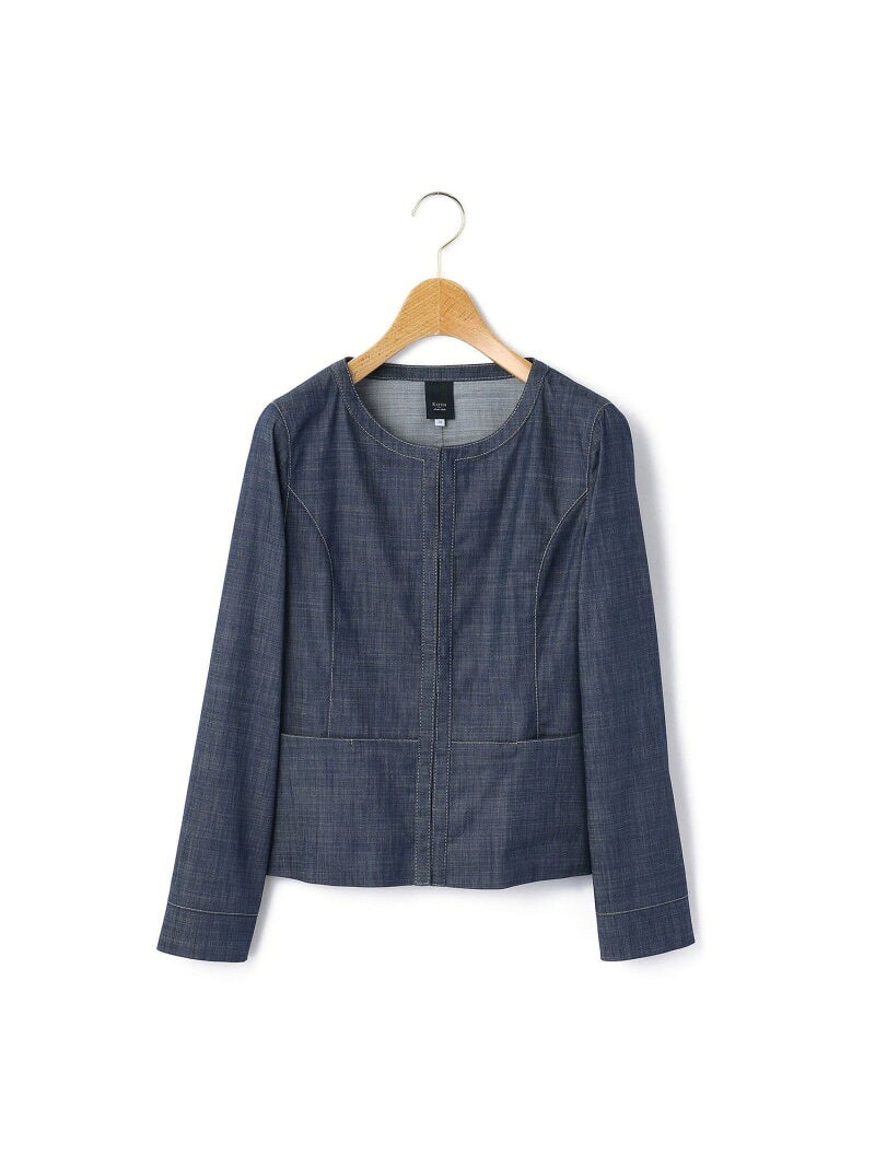 【Lサイズ】スラブデニムジャケット KEITH キース ジャケット・アウター テーラードジャケット・ブレザー ブラック ブルー【送料無料】[Rakuten Fashion]