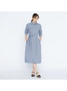 【SALE/54%OFF】ツイルストライプワンピース SCAPA スキャパ ワンピース・ドレス ドレス ブルー グレー【RBA_E】【送料無料】[Rakuten...