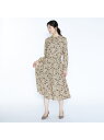 【SALE/31%OFF】スマートフラワー長袖ワンピース SCAPA スキャパ ワンピース・ドレス ドレス ベージュ ネイビー【RBA_E】【送料無料】[Rak...