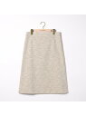 【SALE/30%OFF】ミックスツィードスカート SCAPA スキャパ スカート その他のスカート ベージュ ネイビー【RBA_E】【送料無料】[Rakute...