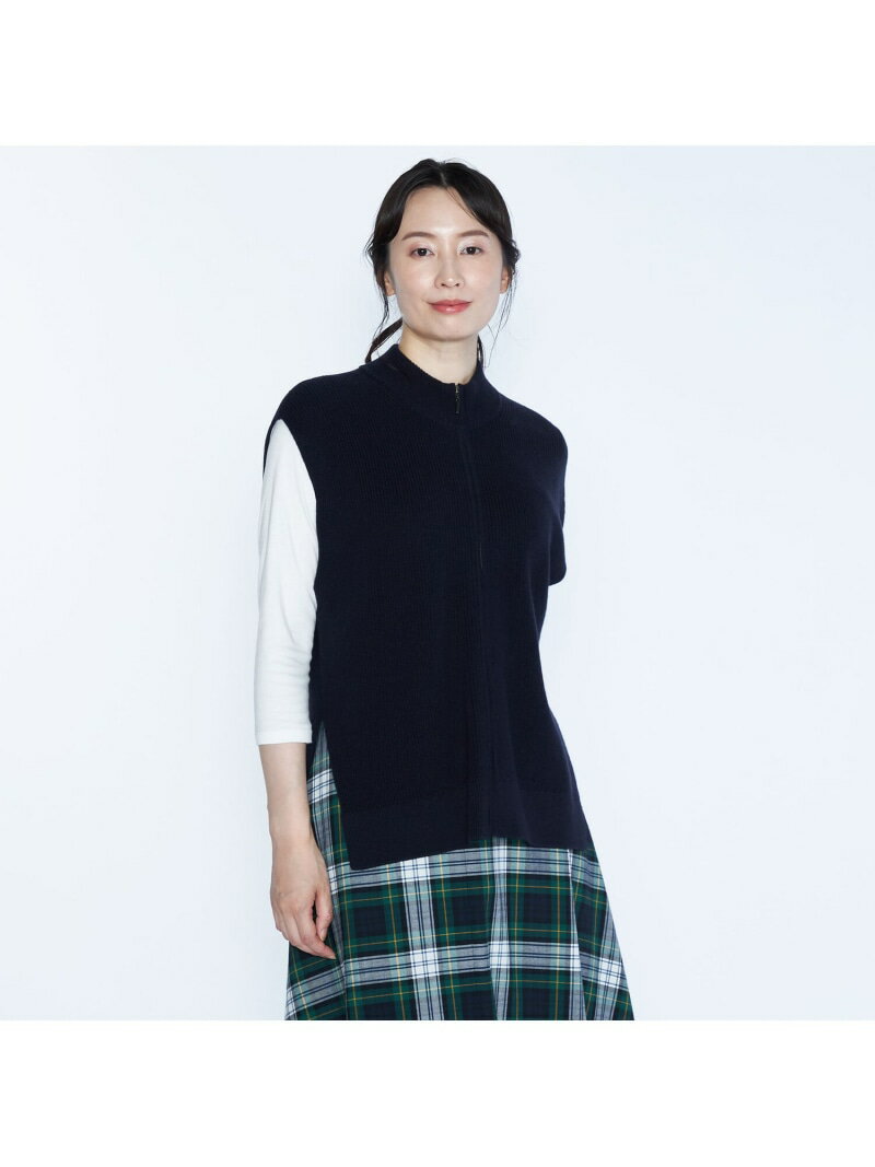 【SALE／31%OFF】トリペルニットベスト SCAPA スキャパ トップス ニット ネイビー グレー【RBA_E】【送料無料】[Rakuten Fashion]