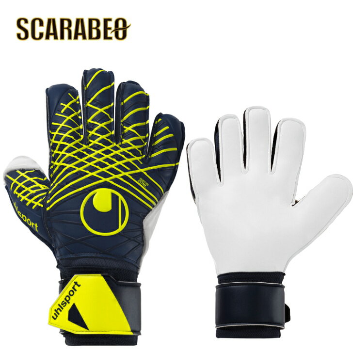 ウールシュポルト プレディクション ソフト フレックスフレーム ネイビー×フローイエロー 1011336-01 キーパグローブサッカー キーパグローブ サッカー...