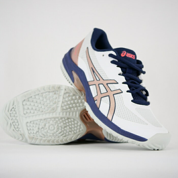 テニスシューズ 【 アシックス ASICS 】 コートスピード FF OC 1043A001-107 ホワイト×ローズゴールド オムニ・クレーコート用 COURT SPEED FF OC