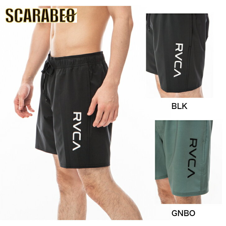 RVCA メンズ ELASTICK BS ボードショーツ/サーフトランクス BLK【2024年春夏モデル】 be041526