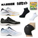mizuno【バレーボールA】新入部員応援 5点セット新入生部員 部活 バレーボール 入門 セット販売 靴 サポーター ソックス 消臭ボール セット販売品 volleyballseta-2025