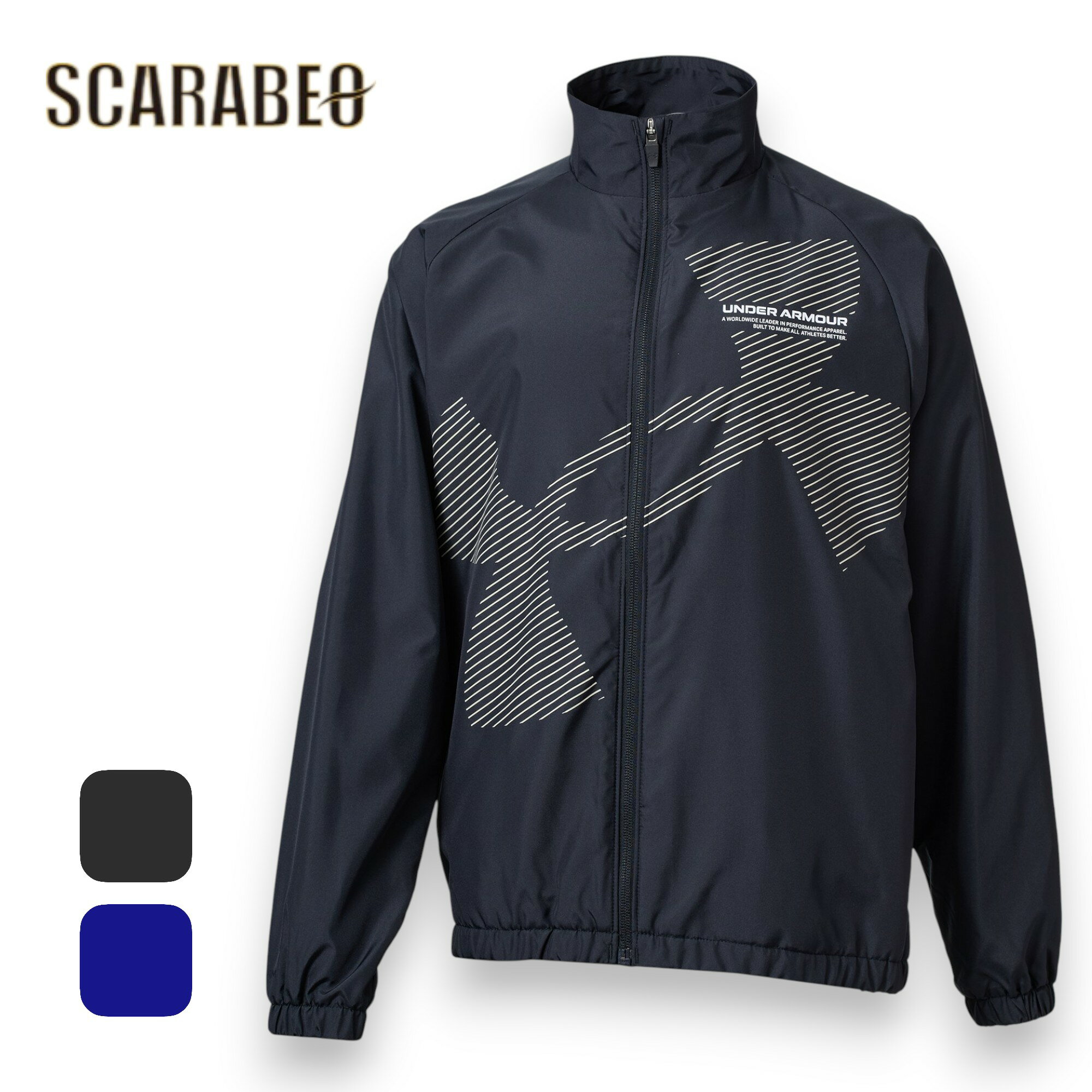 アンダーアーマー ジュニア ウインドジャケット UA トリコット ラインド スーパービッグロゴ フルジッ..