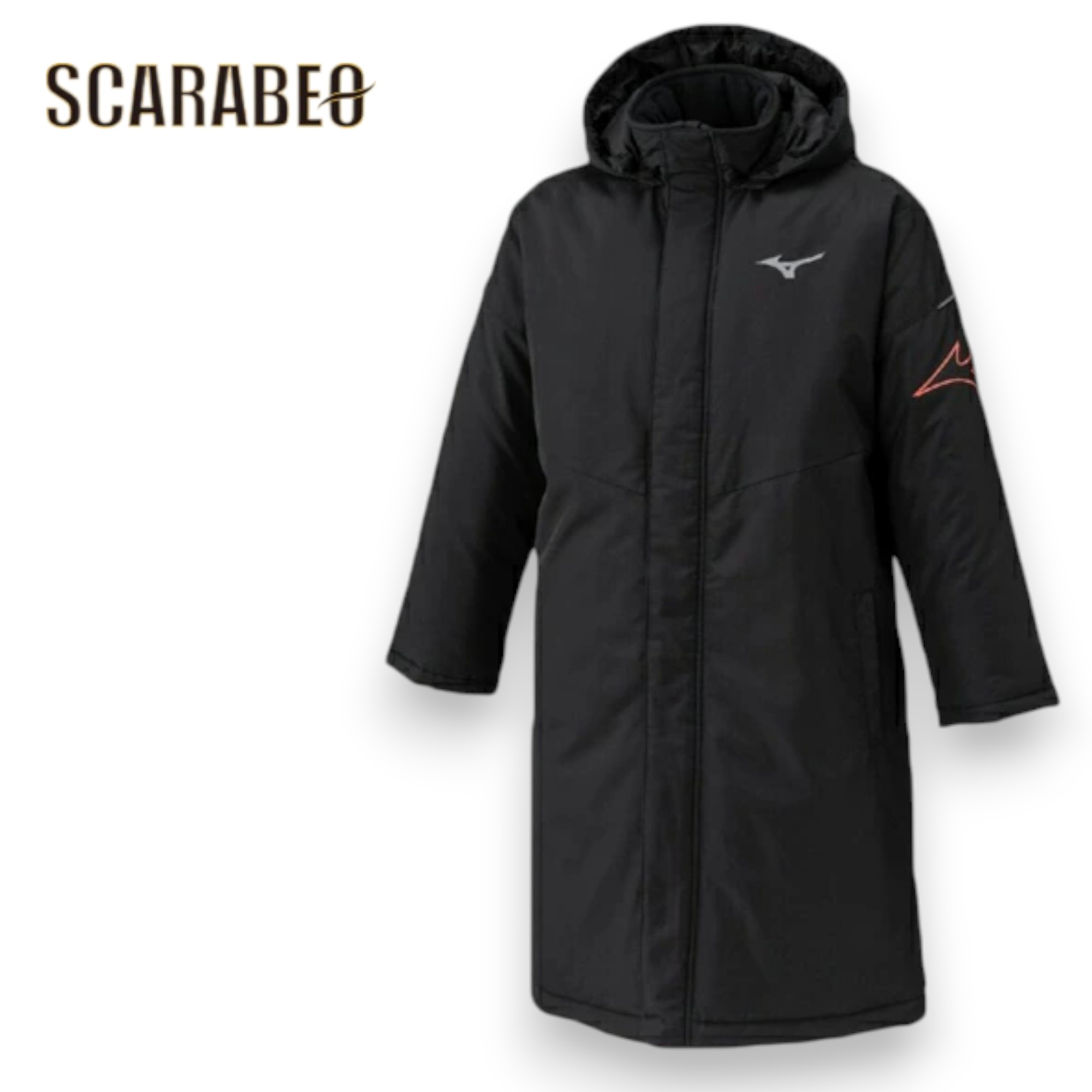 ミズノ ジュニア キッズ 中綿コート ベンチコート 防寒コート アウター 撥水 保温 フリース フード取り..