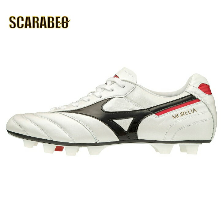 【 ミズノ MIZUNO 】 サッカー スパイク モレリア 2 JAPAN ノーマルステッチ ショートタン スーパーホワイトパール ブラック P1GA200109 MORELIA II