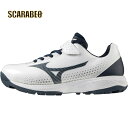 【ミズノ MIZUNO】 ジュニア 野球 ソフトボール トレーニングシューズ ライトレボトレーナーJr.CR ホワイト×ネイビー 11GT222314 LIGH...