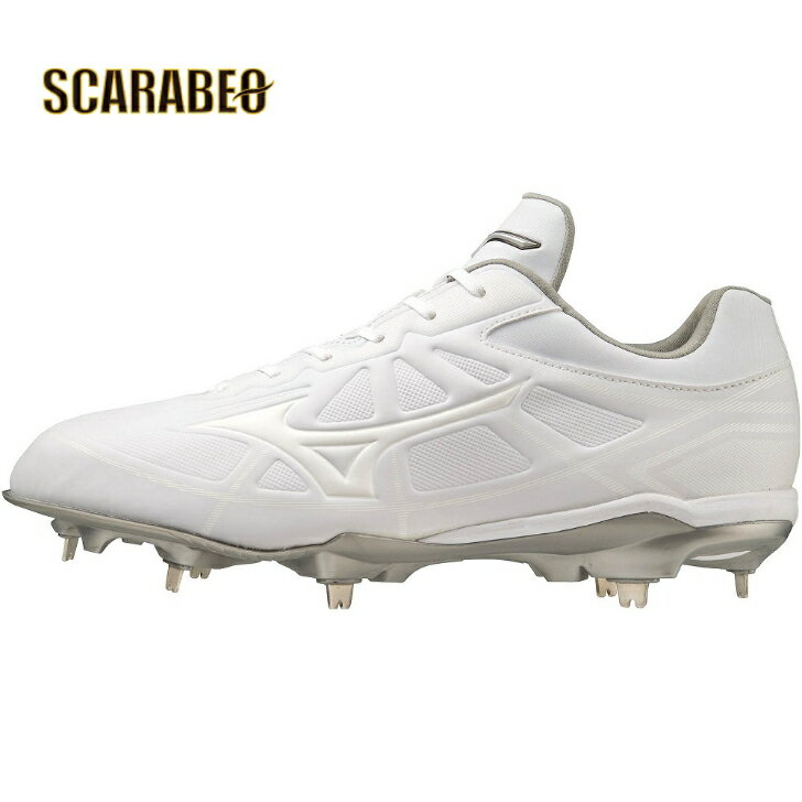 ミズノ 野球 スパイク ライトレボバディー SW スーパーワイド 11GM232101 ホワイト 金属 金具スパイク 軽量 幅広 4E 白スパイク MIZUNO...