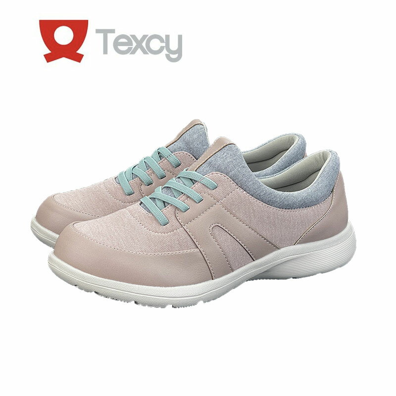 アシックス 商事 texcy TL-16600 レディース ベージュ/グレー 22.5cm～24.5cm 3E相当 レディーススニーカーおしゃれ 歩きやすい 軽量 おしゃれ ゴム紐 asics 履きやすいスニーカー すぐ履ける靴 すぐ履けるスニーカー すぐはける靴 スニーカーレディース 脱ぎ履きしやすい
