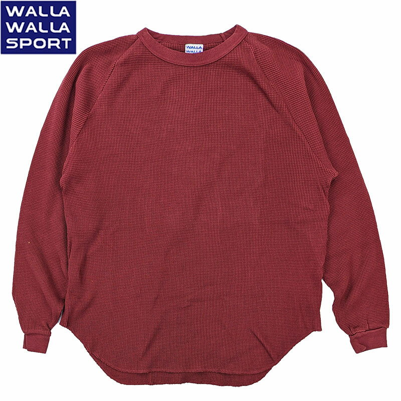 WALLA WALLA SPORT ワラワラスポーツ メンズ ww030118 ラグランスリーブ ワッフル ロングスリーブ 長袖Tシャツ ベースボールTシャツ バ..