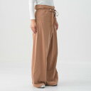 Sonoma County RAYON WIDE WRAP PANTS レーヨンワイドラップパンツ レディース BEIGE ベージュ 巻きパンツ ラップ風パンツ フリーサイ..