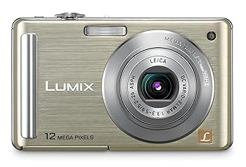 【中古】Panasonic Lumix DMC - fs25 12 MPデジタルカメラwith 5 xメガ光学イメージStabilizedズームと3インチLCD (ゴールド)