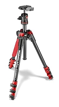 Manfrotto - 【中古】Manfrotto コンパクト三脚 Befree アルミ 4段 ボール雲台キット レッド MKBFRA4R-BH