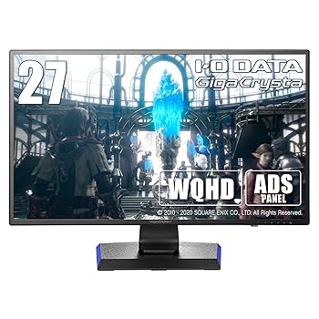 【中古】IODATA ゲーミングモニター 27インチ GigaCrysta WQHD ADSパネル (RPG向き/HDMI×3/DisplayPort..