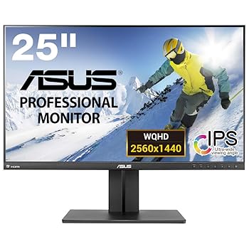【中古】ASUS プロ向けディスプレイPB258Q (25型/WQHD/2560x1440/IPS/sRGB100%/DP,HDMI/ピボット/VESA/スピーカー付)