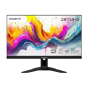 【中古】Gigabyte M28U 28インチ 144Hz ゲーミングモニター 3840 x 2160 SS IPSディスプレイ 2ms (MPRT) 応答時間 9?4% DCI-P3 VESA Display HDR400 Fre