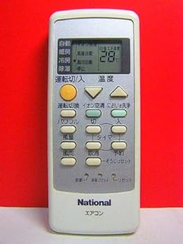 【中古】ナショナル エアコンリモコン A75C2672 蓋無