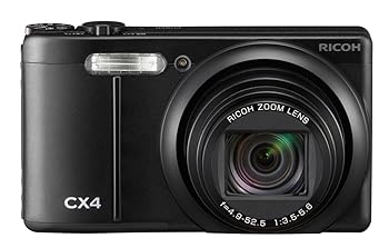 【中古】RICOH デジタルカメラ CX4 ブラック CX4BK 1000万画素裏面照射CMOS 光学10.7倍ズーム 広角28mm 3.0型液晶 高速連写