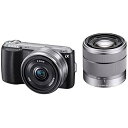 【中古】ソニー SONY ミラーレス一眼 α NEX-C3 ダブルレンズキット E 16mm F2.8+E 18-55mm F3.5-5.6 OSS付属 ブラッ...