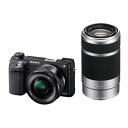 【中古】ソニー SONY ミラーレス一眼 α NEX-6 ダブルズームレンズキット E PZ 16-50mm F3.5-5.6 OSS + E 55-210mm...