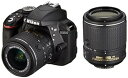 【中古】Nikon デジタル一眼レフカメラ D3300 ダブルズームキット2 ブラック