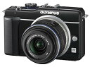 【中古】OLYMPUS ミラーレス一眼 E-PL1s レンズキット ブラック E-PL1s LKIT BLK