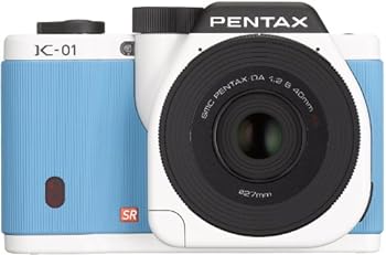 【中古】PENTAX ミラーレス一眼 K-01 レンズキット [DA40mmF2.8XS] ホワイト×ブルー K-01 WHITE/BLUE 15383