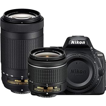 【中古】Nikon D5600 デジタル一眼レフカメラ 18-55mm VR & 70-300mm DX AF-P レンズ - (更新)