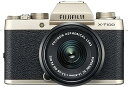 【中古】富士フイルム(FUJIFILM) ミラーレス一眼 X-T100レンズキット シャンパンゴールド X-T100LK-G