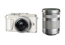 【中古】OLYMPUS ミラーレス一眼カメラ PEN E-PL10 EZダブルズームキット ホワイト