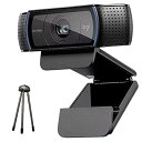 【中古】Logitech HD ProウェブカメラC920、ワイドスクリーンビデオ通話と録画、1080pカメラ、デスクトップまたはラップトップウェブカメラ(YouTubeゲー