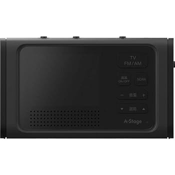 【中古】A-stage 1台2役 スマホや電子機器への充電可能 3.2インチ液晶ワンセグ TV ラジオ OR-A03BK