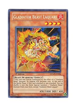 【中古】遊戯王 英語版 RYMP-EN096 Gladiator Beast Laquari 剣闘獣ラクエル 1st Edition (シークレットレア)