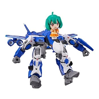 【中古】TINY SESSION マクロスF VF-25G メサイアバルキリー(ミシェル機) with ランカ 約100mm PVC ABS製 塗装済み可動フィギュア