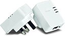 【中古】TRENDnet 500Mbps Nano Powerline Ethernet Adapter - Pack of 2