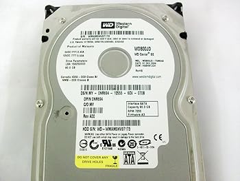 【中古】HDD 80GB, WD800JD-75MSA3 DCM: DSBHNTJCH, DP/N: 0NR694 SATA RPM7200 FW: A3