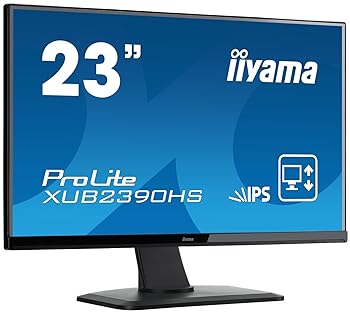 【中古】iiyama スリムベゼル+AH-IPSパネル『XUシリーズ』 昇降スタンド・スウィーベル機能搭載 FullHD(1920x1080)モード対応 WLEDバックライト23型ワイ
